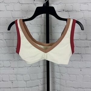 l*space Lala Cream Bikini Top Size Small